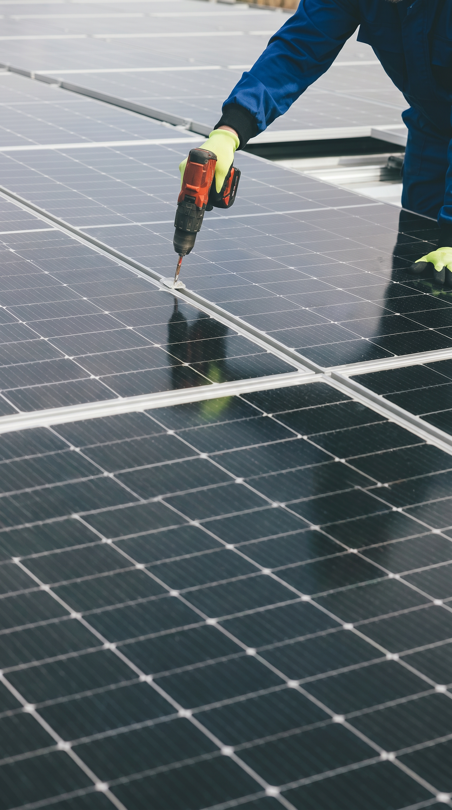 Solar panels on a residential roof