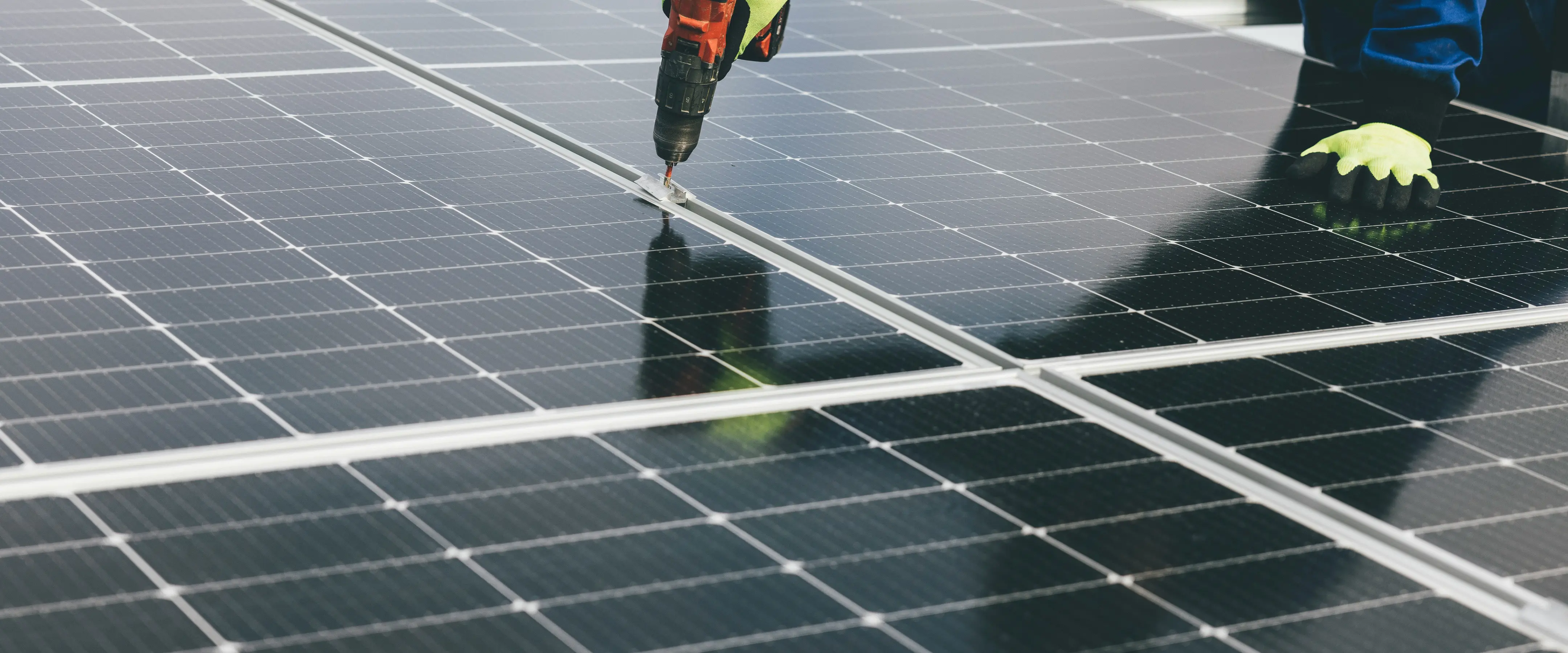 Solar panels on a residential roof